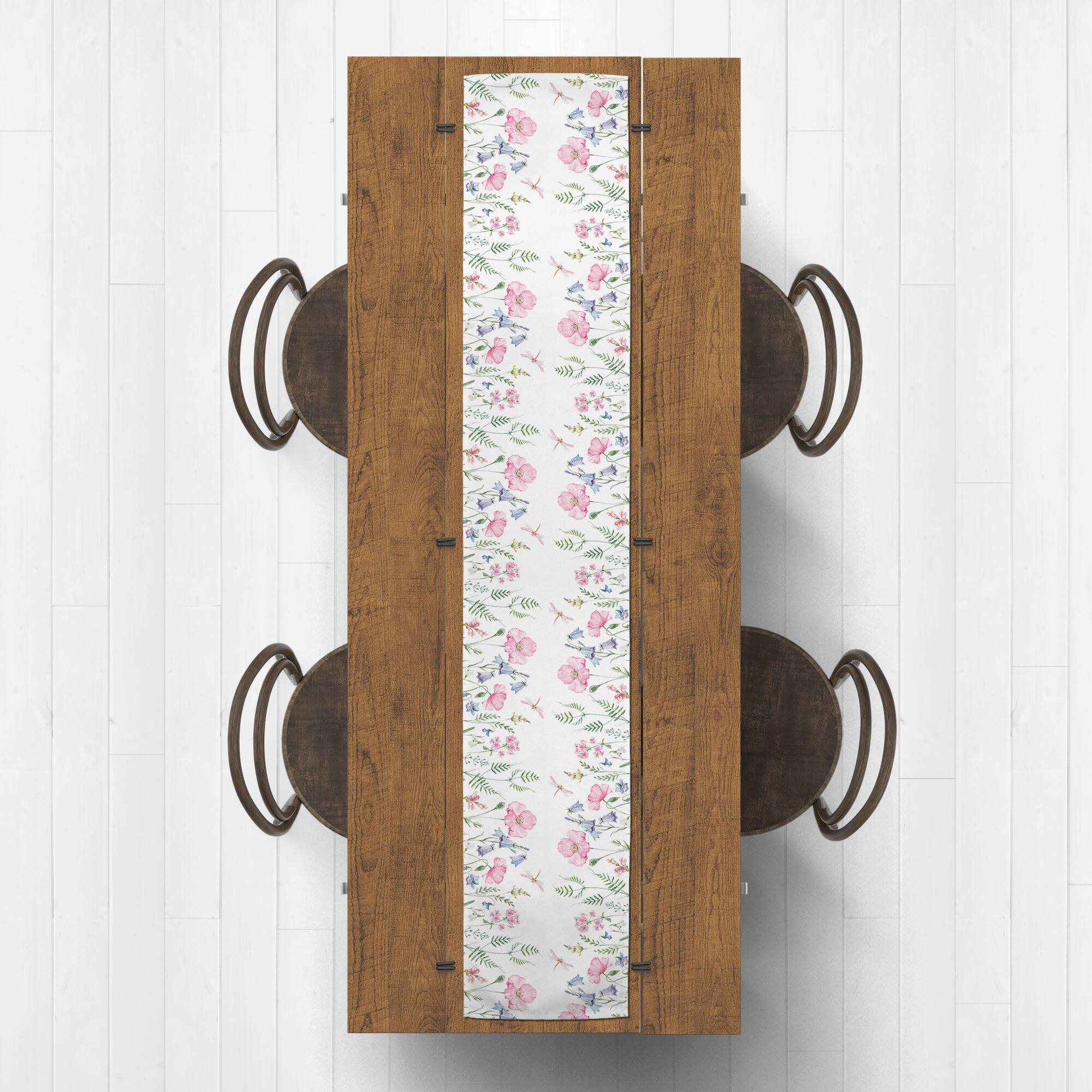 Growing Spring Florals Outdoor Table Runner